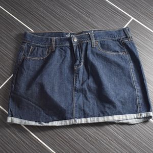 Jean Mini Skirt Size 10 Blue Denim